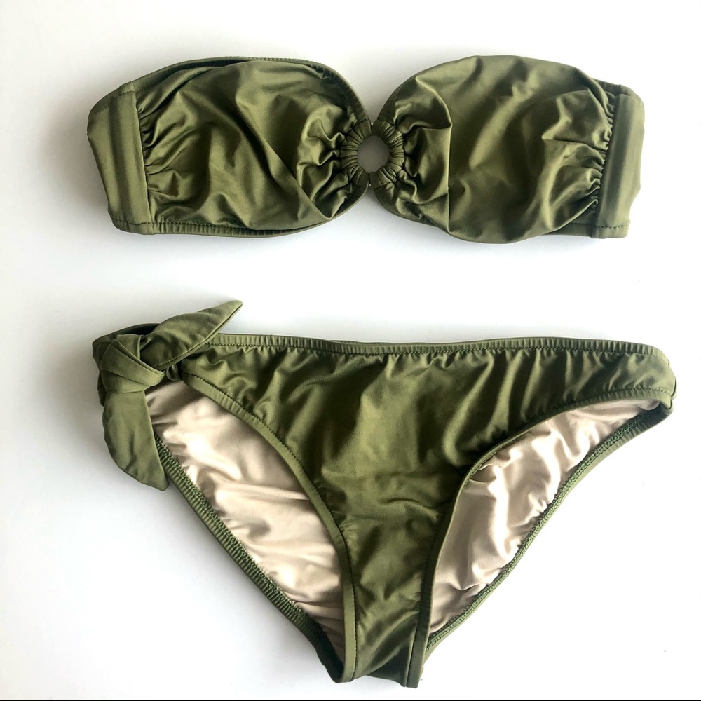 Tibi bandeau top two piece bikini